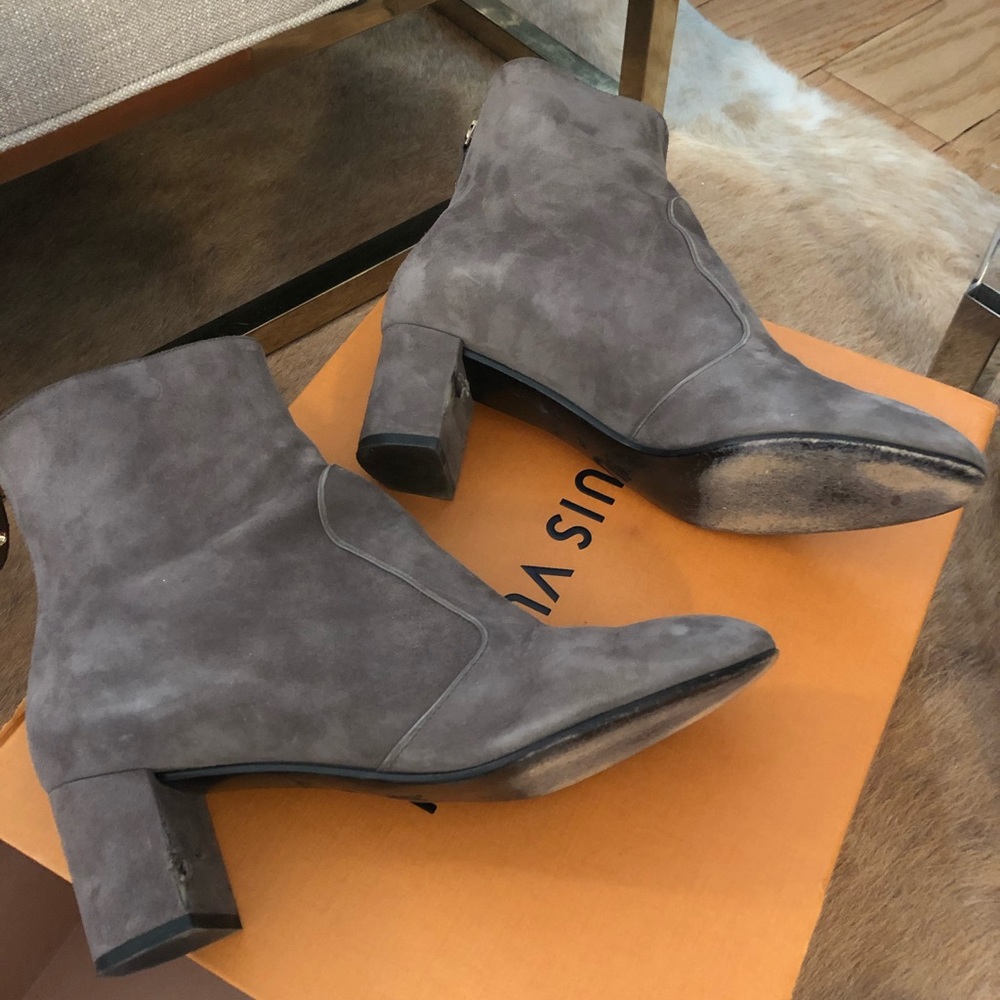 Louis Vuitton suede ankle boots